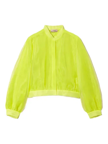 Geacă bomber Twinset din organza verde