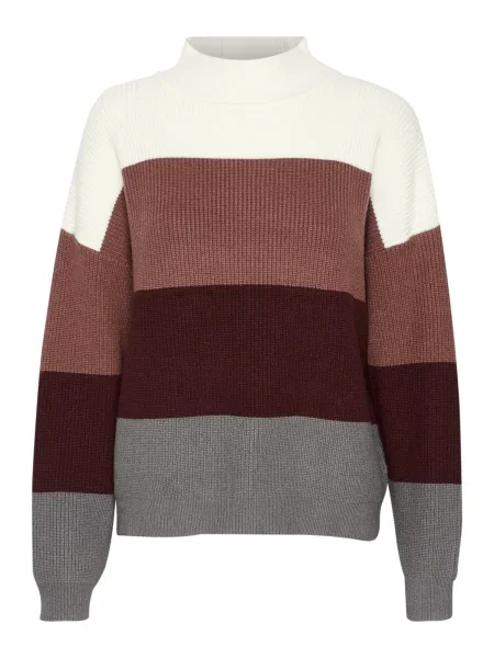CULTURE Pulover CU Olivia gri metalic / roșu bordeaux / roşu închis alb
