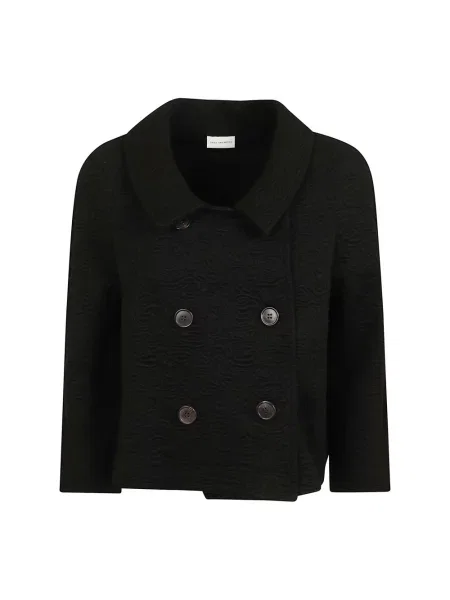 Kurtka Dries Van Noten żakardowa czarna