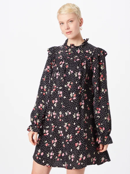Oasis Rochie negru roșu / roz / verde alb