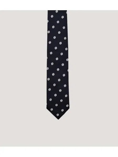 BOSS BLACK De mătase cravată H-TIE negru