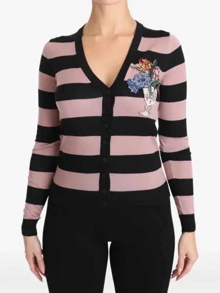 Cardigan Dolce & Gabbana cu model floral negru