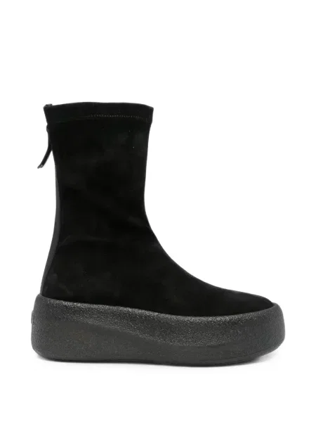 Cizme scurte Vic Matié din piele de căprioară cu platformă negru