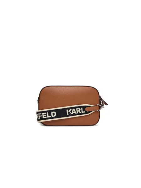 Crossbody torbica Karl Lagerfeld rjava