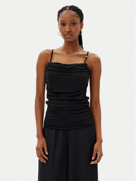 Блуза HUGO дамска с десен черно