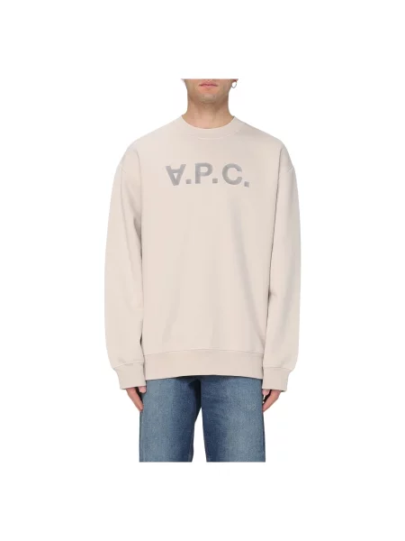 Bluza A.p.c. z logo beżowa