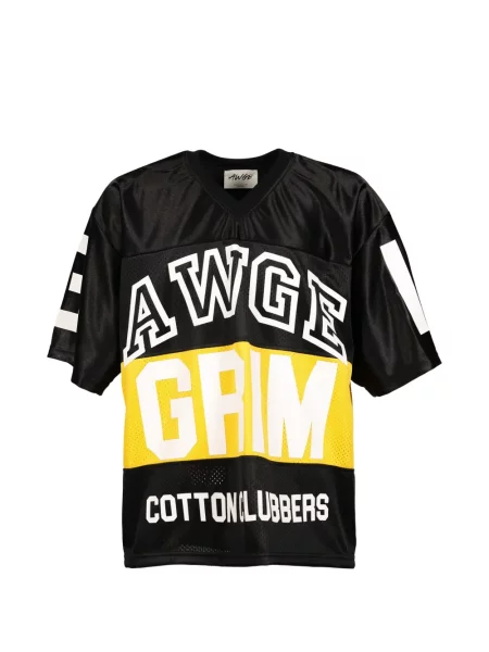 Tricou Awge cu decolteu în V plasă negru
