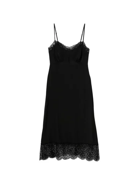 Rochie midi Simone Rocha din dantelă până la genunchi de costum negru