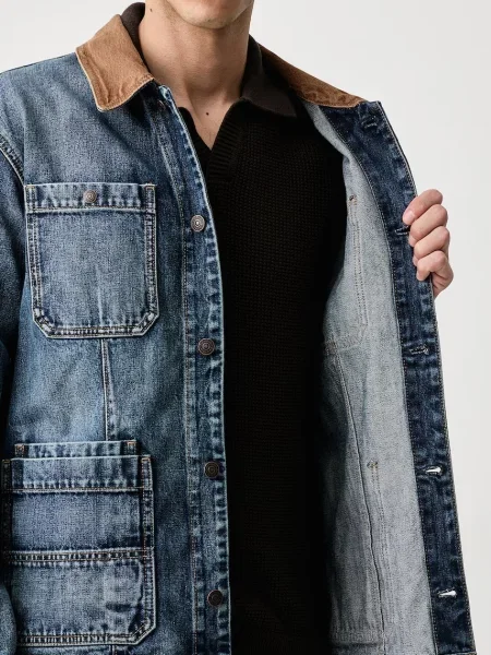Calvin Klein Jeans преходно яке мъжко от деним синьо
