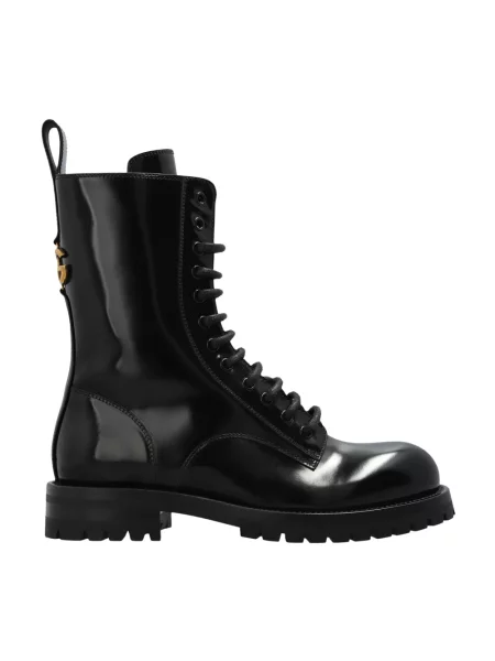 Botki Dolce And Gabbana skórzane czarne