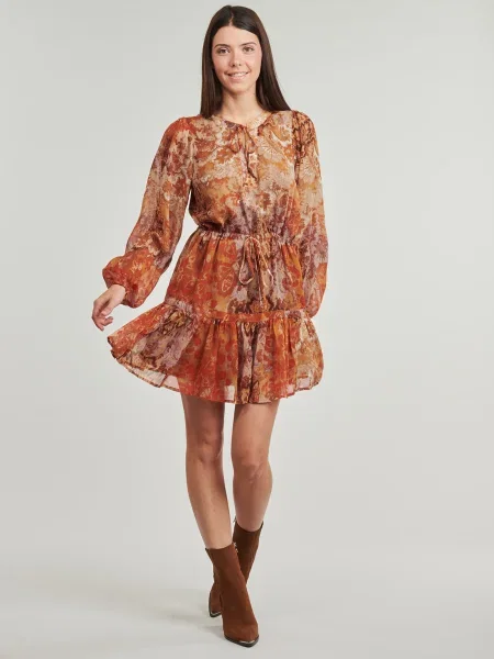 Rochie Desigual cu model paisley portocaliu