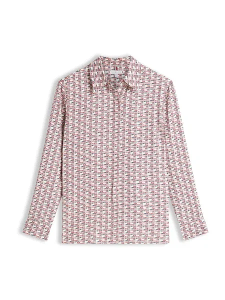 TOMMY HILFIGER Bluza temno modra / rdeča bela