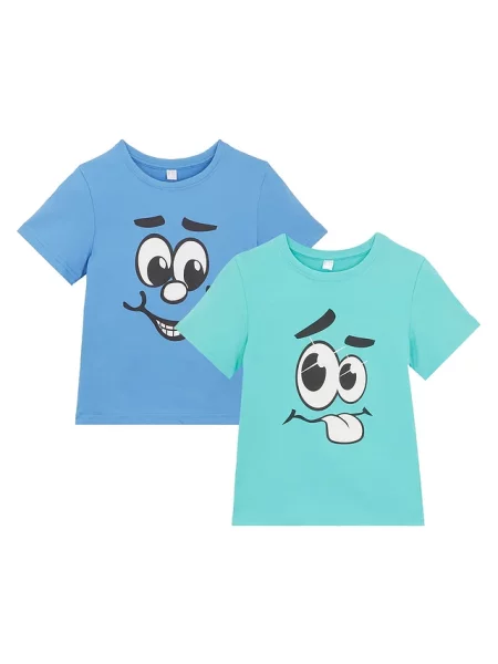 T-shirt z bawełną organiczną 2 szt. zielona