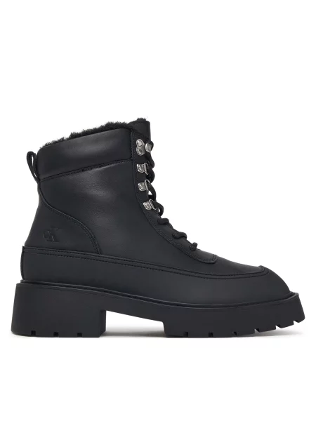 Calvin Klein Зимни обувки Chunky Hiking Lup Boot Lth Wl Em черен