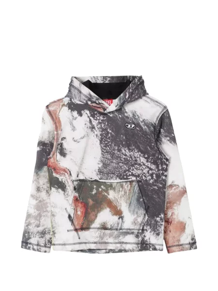 Bluza z kapturem dziecięca Diesel biała