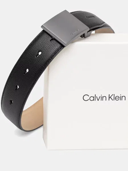 Bőr öv Calvin Klein fekete
