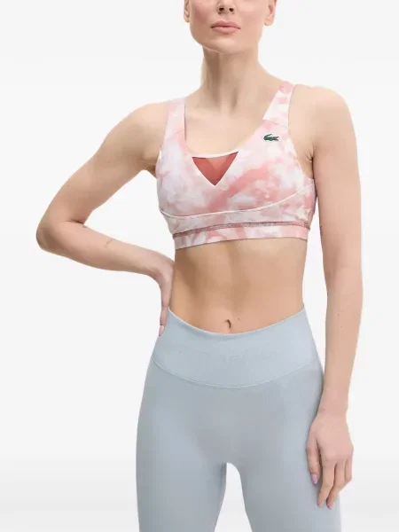 Sutien sport Lacoste cu imagine roz