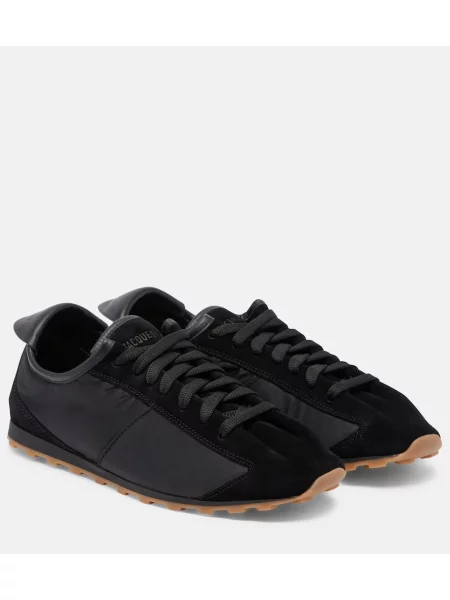 Sneakerși Jacquemus din piele de căprioară tenis negru