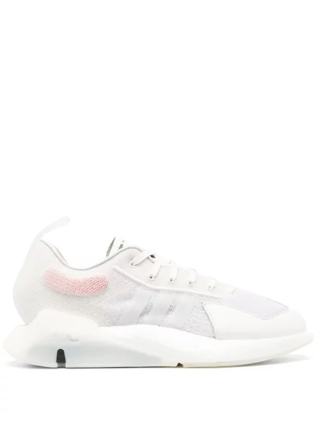 Sneakerși Y-3 cu șireturi din dantelă alb