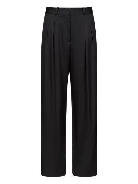 Pantaloni Loulou De Saison plisate negru