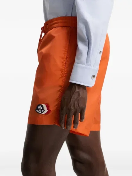 Kupaće gaće Moncler s autogramom narančasta