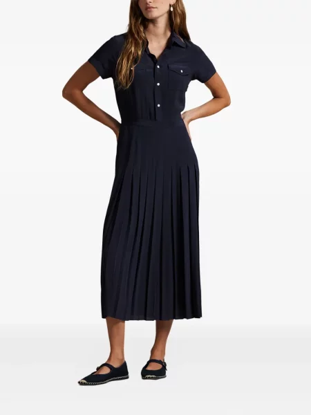 Plačiakojis pledas iš natūralios odos marškinėliai Polo Ralph Lauren žalia