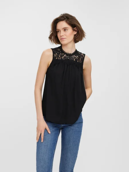 VERO MODA Bluză MAPLE' negru