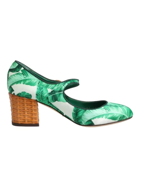 Czółenka Dolce And Gabbana skórzana zielona