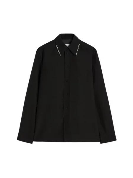 Koszula Jil Sander wełniana czarna
