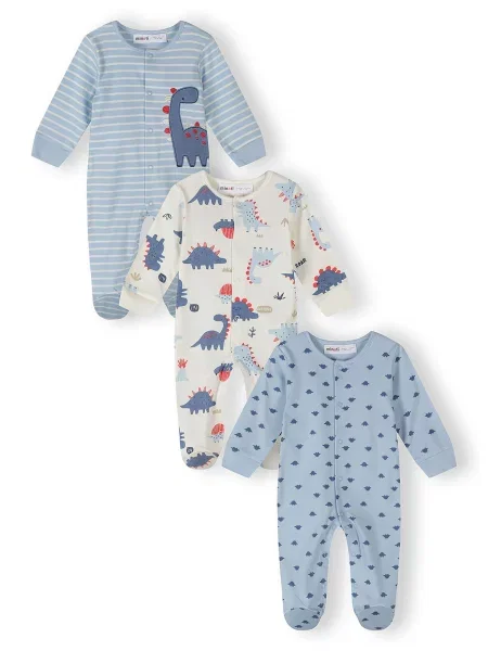 MINOTI Pijamale bleumarin / albastru deschis / roşu închis alb