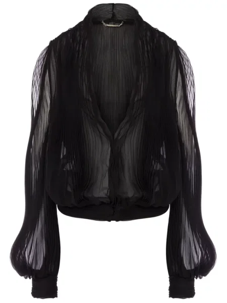 Bluză Alberta Ferretti de mătase negru
