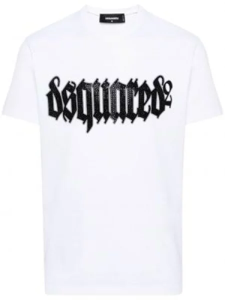 Tricou Dsquared2 cu autograf alb