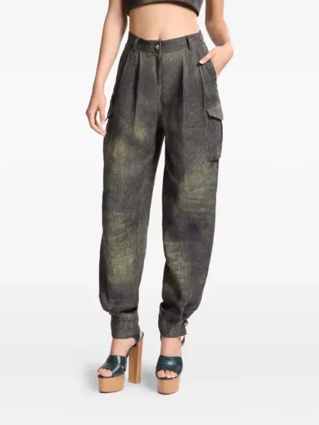 Spodnie cargo Elie Saab zielone