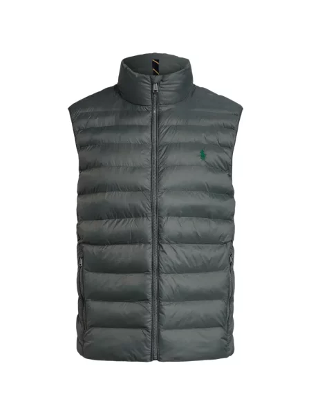 Tricou polo Polo Ralph Lauren cu glugă cu blană cu broderie roșu