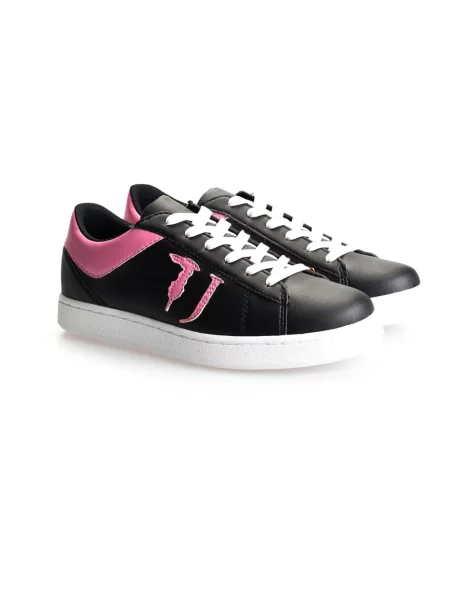 Sneakersy Trussardi skórzane czarne