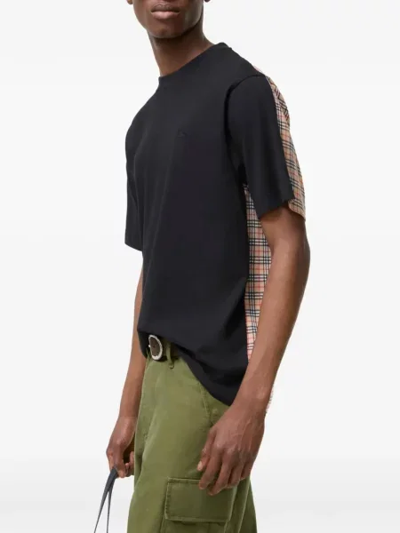 Tricou Burberry în carouri negru