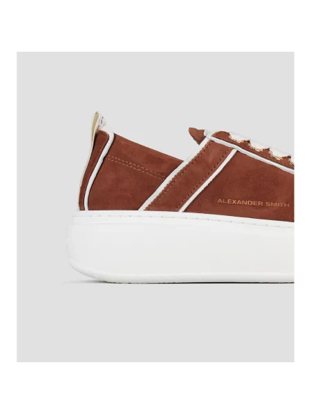 Sneakersy Alexander Smith skórzane pomarańczowe