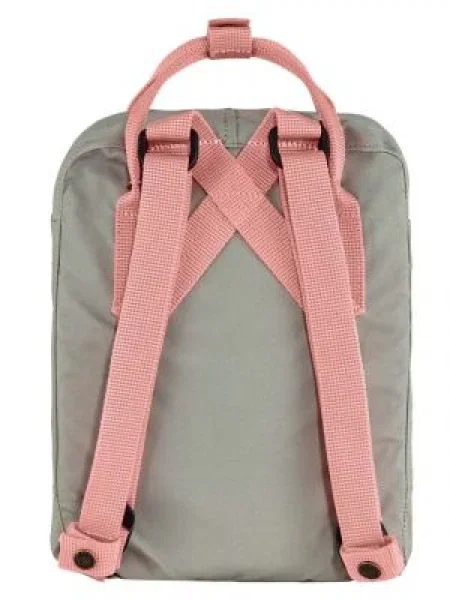 Fjallraven hátizsák Kanken Mini rózsaszín kis nyomott mintás szürke