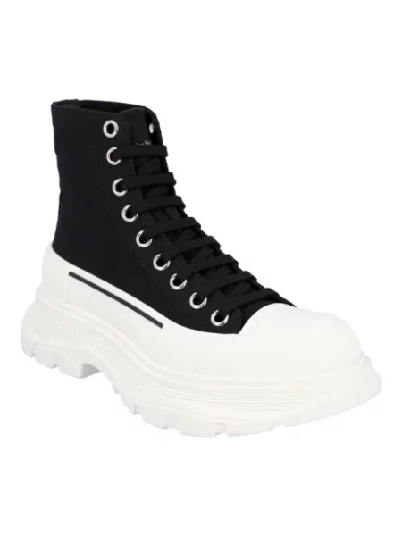 Botki Alexander Mcqueen płócienne czarne