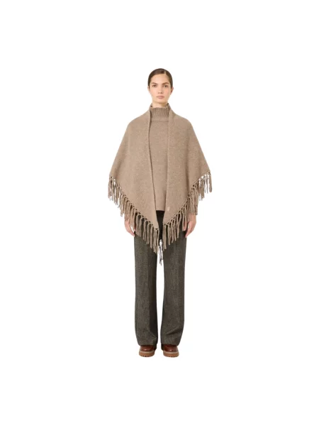 Szal Weekend Max Mara wełniana beżowa