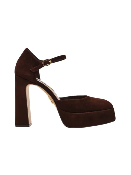 Lniana czółenka Steve Madden brązowa