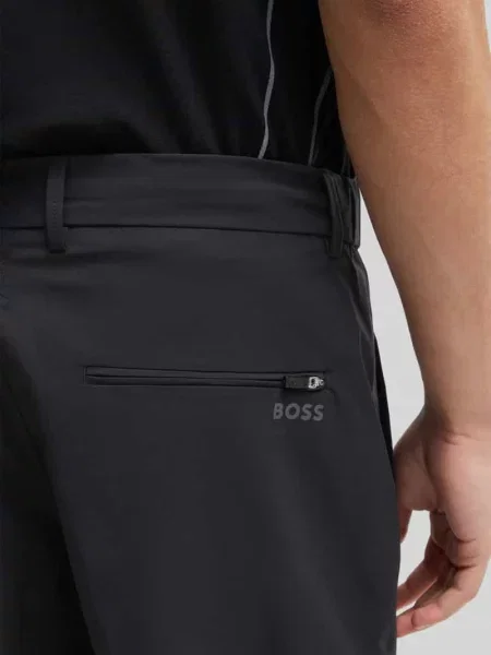 Szorty o kroju regular fit z elastycznym pasem Model S_SPEEDFLEX' Boss Green czarne