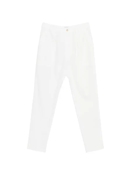 Plisované kalhoty Eleventy bílé