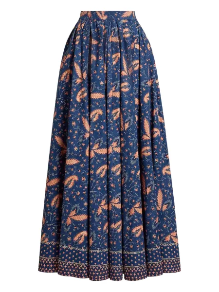 Cropp fusta maxi Polo Ralph Lauren cu model floral cu imagine alb