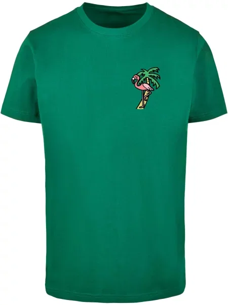 Mister Tee Póló Flamingo / zöld / rózsaszín / rózsaszín sárga