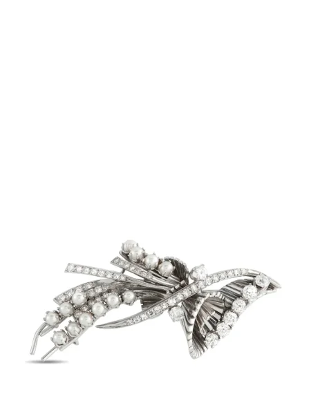 Brosa Lb Exclusive cu perle argintiu