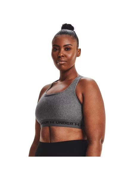 Podprsenka Under Armour Crossback Mid Heather Bra-GRY Šedivá šedá