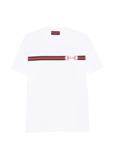 Tricou Gucci cu dungi alb