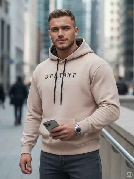 Bluza z nadrukiem Dstreet beżowa
