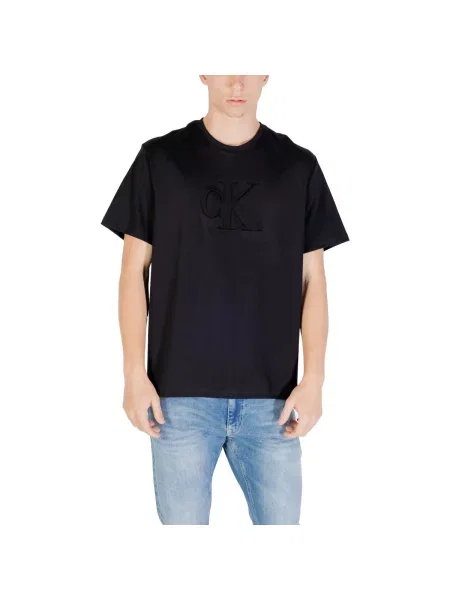 Calvin Klein Jeans T-shirt Deboss Mono Graphic Regular Fit crna